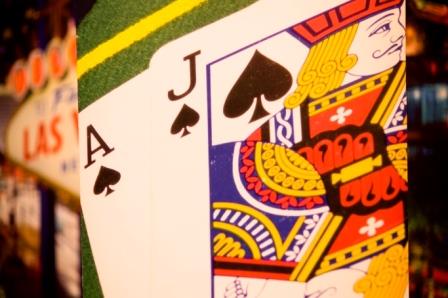 Blackjack  themed pop-up banner