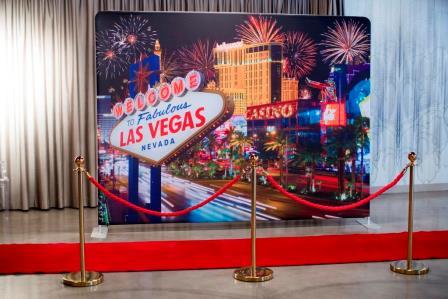Las Vegas themed pop-up banner